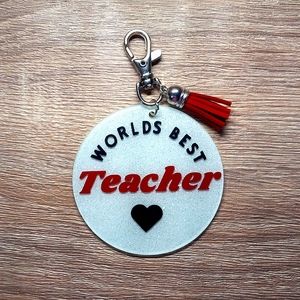 World's Best Teacher Keychain!!